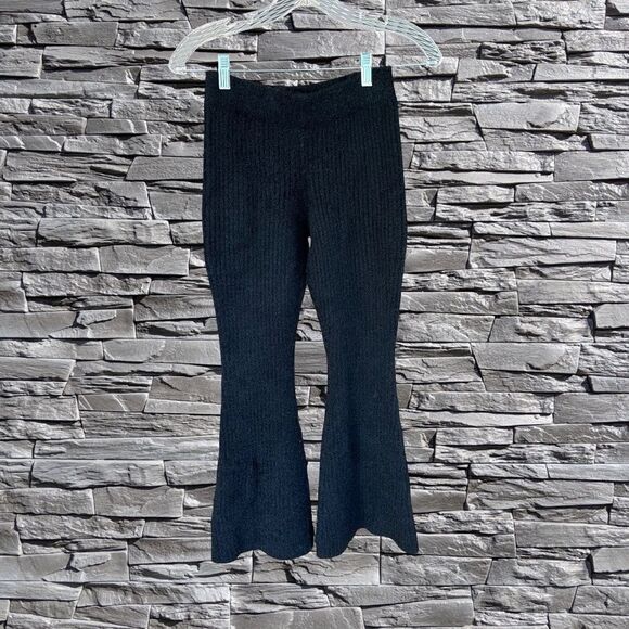 🔥FIRM🔥 Art Class Girls Black Flare Bottom Fuzzy Ribbed Pull On Pants Med (7/8) - Picture 6 of 6